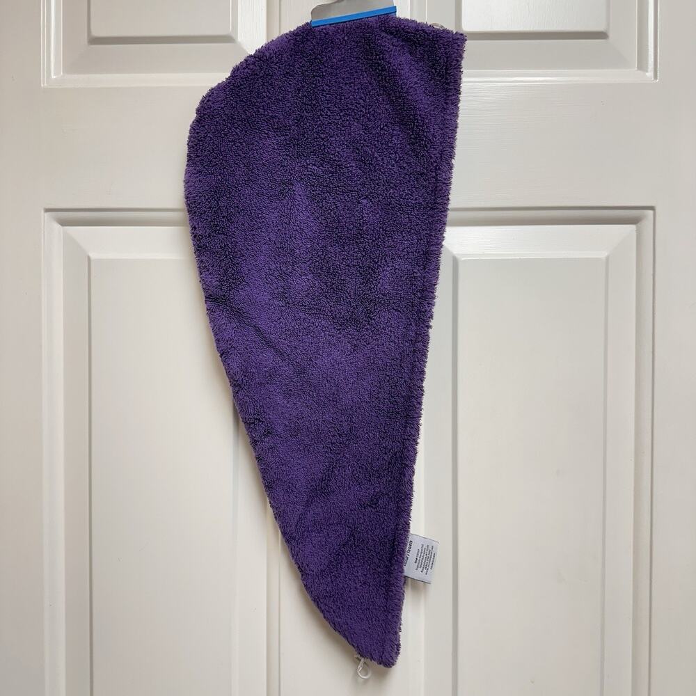 Joy Mangano True Perfection Luxury Cosmetic Resistant Towels Hair Head Wrap Purp
